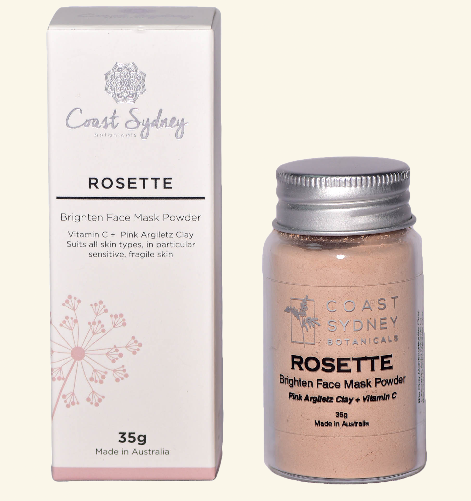 Rosette: Pink French Clay Mask Powder
