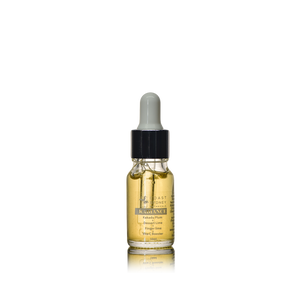 A light yellow face serum in a dropper bottle named 'Radiance'.'